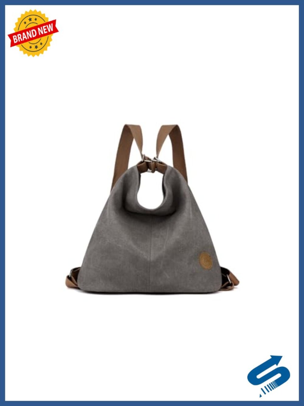 Women Canvas Backpack Shoulder Bag Casual Daypack Large Capacity Tote Handbag